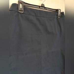 Dark blue with lighter blue pinstripes pencil skirt